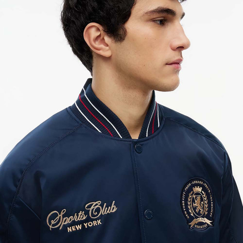 Tommy Hilfiger Ανδρικό μπουφάν Crest Patch Relaxed Satin Bomber Jacket